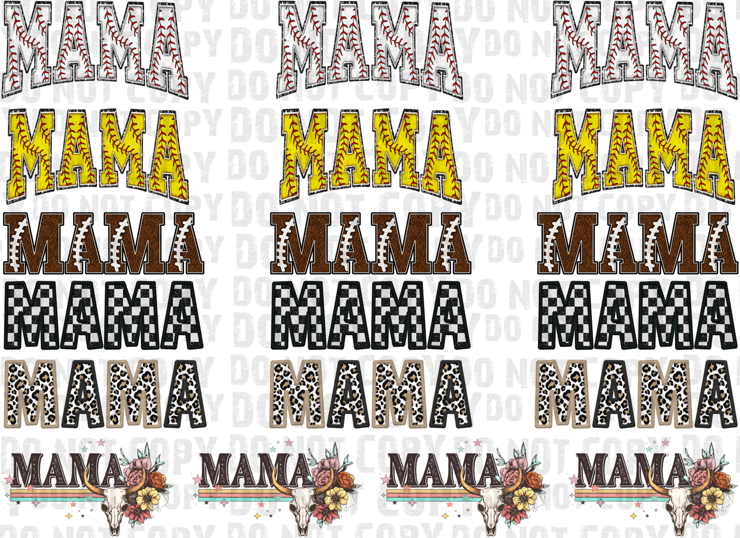 Mama Bundle (1) 22x16 Gang Sheet Hat Sized