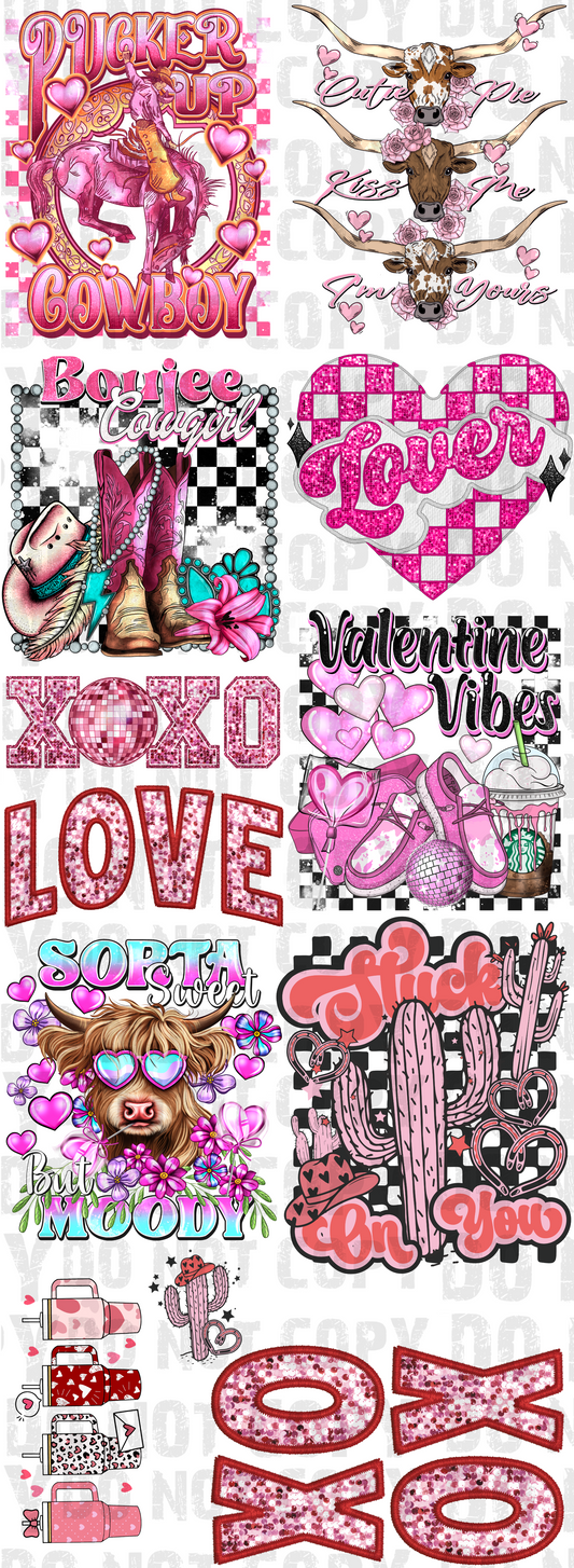 Valentines Mix 22x60 Gang Sheet