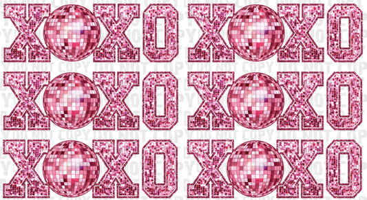 Faux Glitter XOXO Disco Ball 22x12