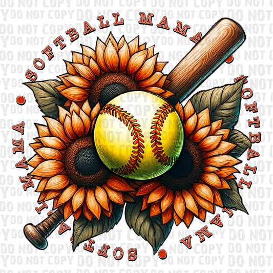 Sunflower Softball Mama
